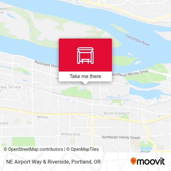 NE Airport Way & Riverside map