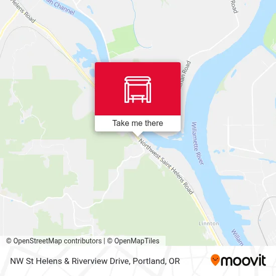 NW St Helens & Riverview Drive map
