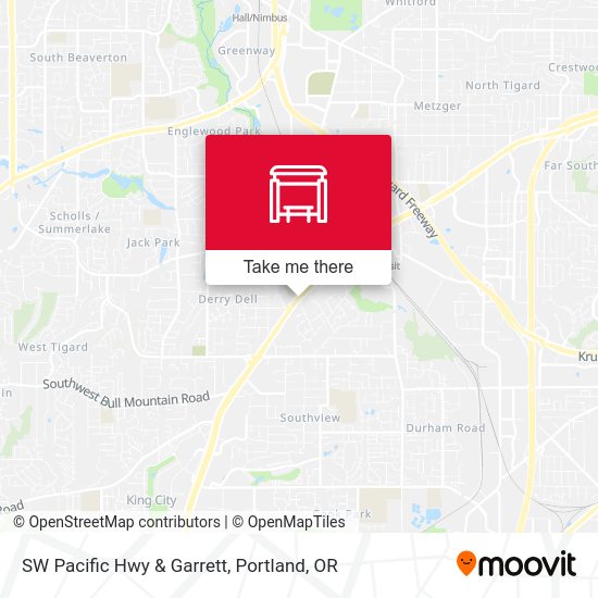 SW Pacific Hwy & Garrett map