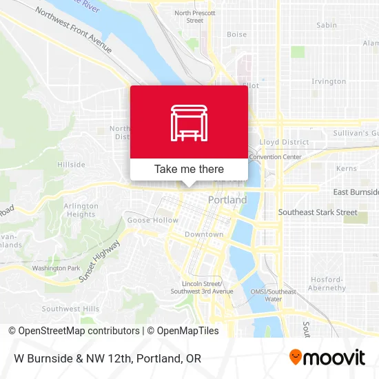 Mapa de W Burnside & NW 12th