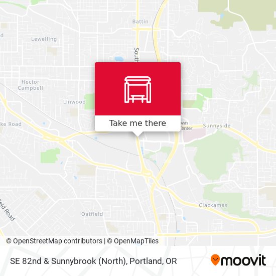 SE 82nd & Sunnybrook (North) map