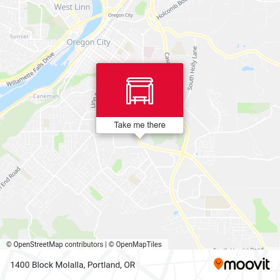 Mapa de 1400 Block Molalla