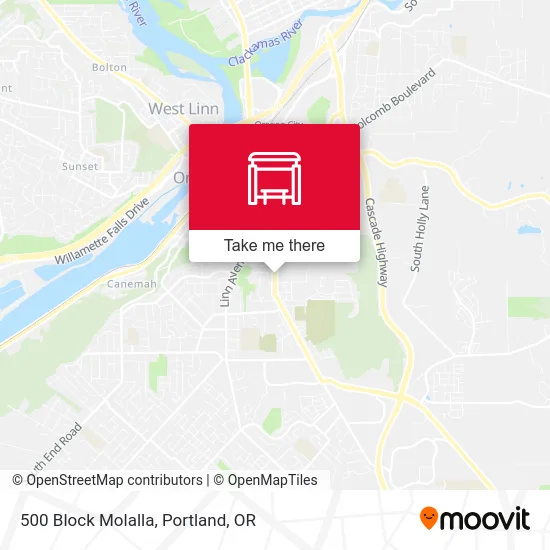 500 Block Molalla map