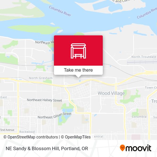 NE Sandy & Blossom Hill map