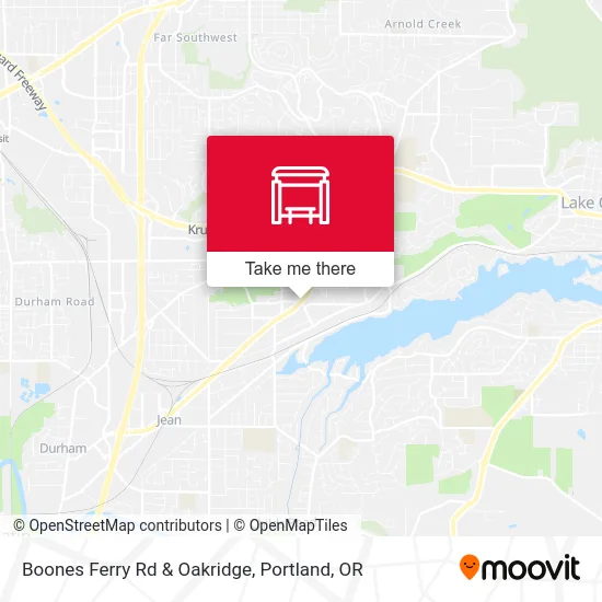 Boones Ferry Rd & Oakridge map