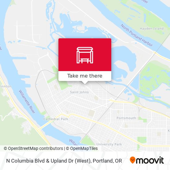 Mapa de N Columbia Blvd & Upland Dr (West)