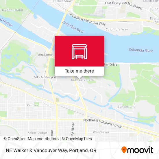 NE Walker & Vancouver Way map