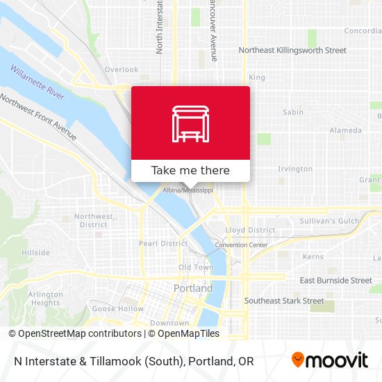 N Interstate & Tillamook (South) map