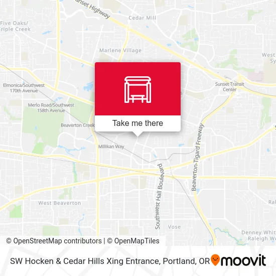 Mapa de SW Hocken & Cedar Hills Xing Entrance
