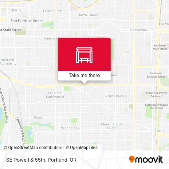 SE Powell & 55th map