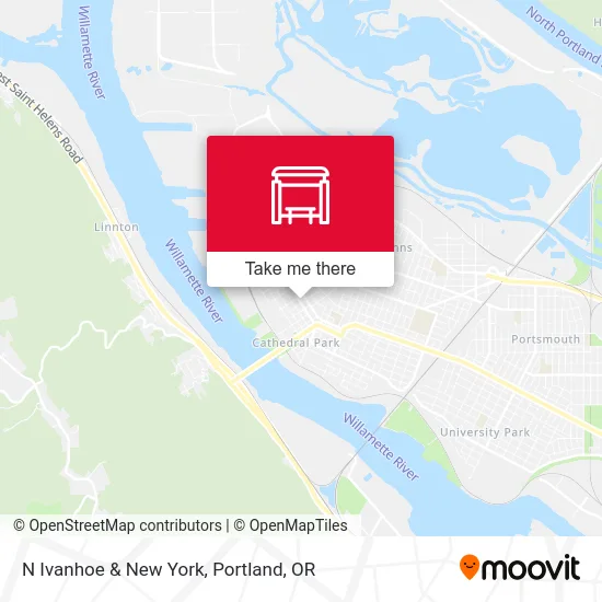 N Ivanhoe & New York map