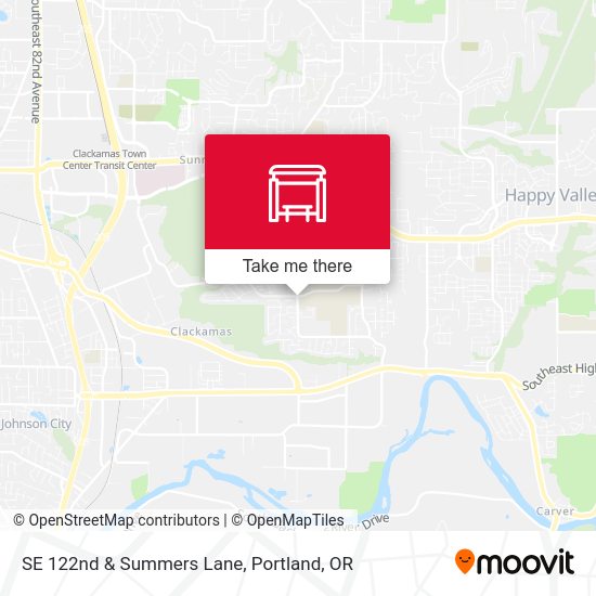 SE 122nd & Summers Lane map