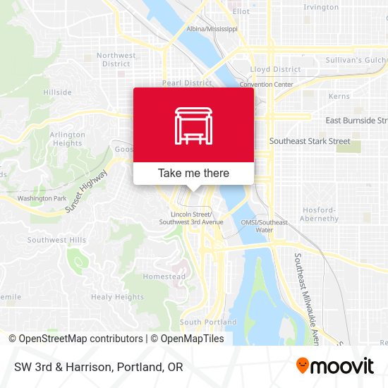 Mapa de SW 3rd & Harrison