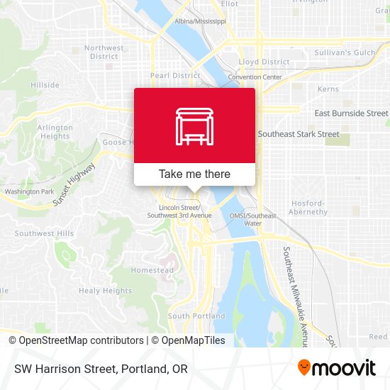 SW Harrison Street map