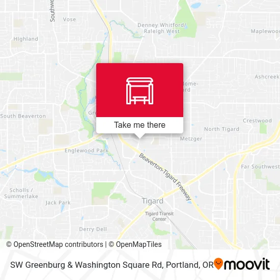 Mapa de SW Greenburg & Washington Square Rd