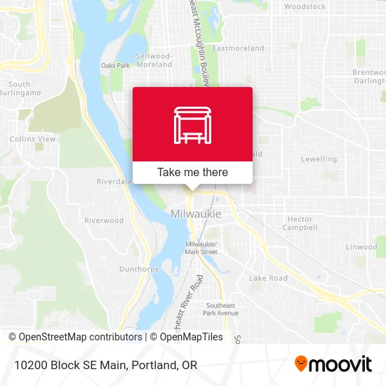 10200 Block SE Main map