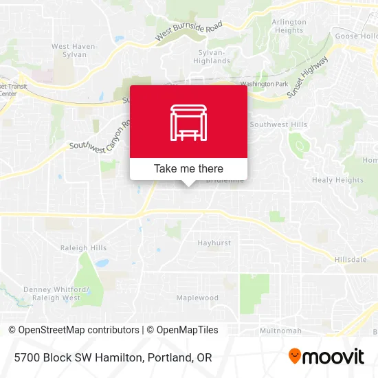 5700 Block SW Hamilton map
