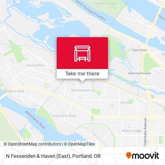 N Fessenden & Haven (East) map