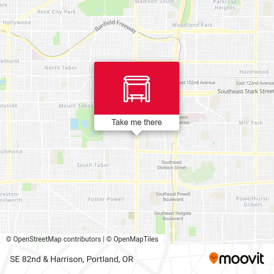 SE 82nd & Harrison map