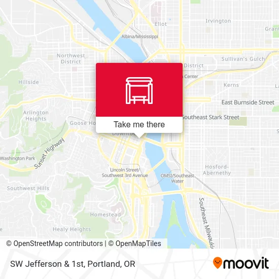 Mapa de SW Jefferson & 1st