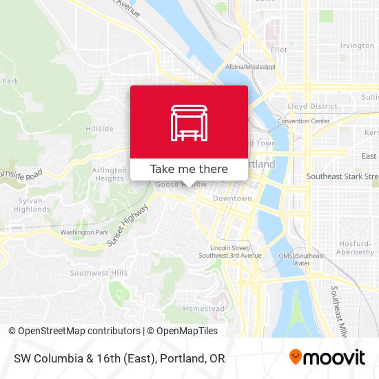 SW Columbia & 16th (East) map