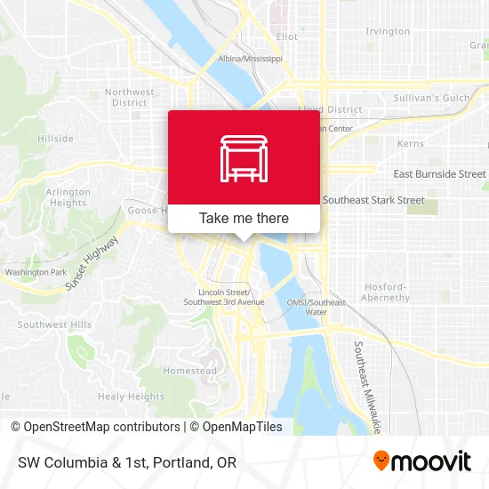 Mapa de SW Columbia & 1st