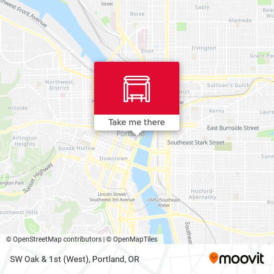 SW Oak & 1st (West) map