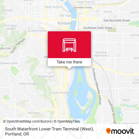 Mapa de South Waterfront Lower Tram Terminal (West)