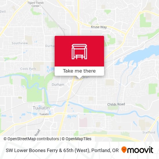 SW Lower Boones Ferry & 65th (West) map