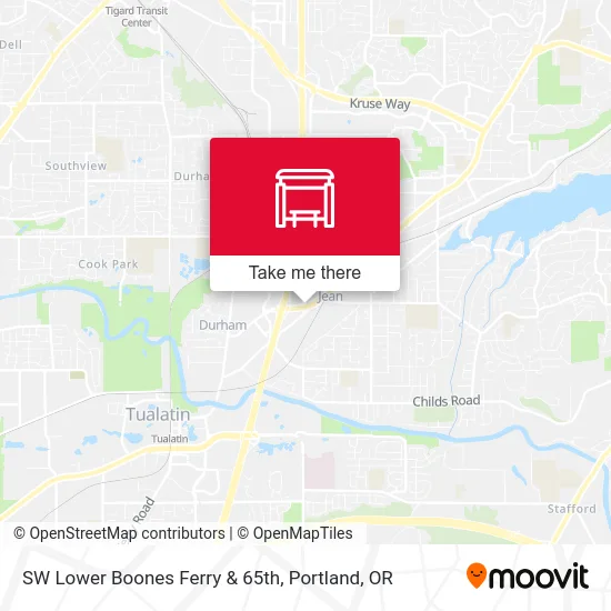 Mapa de SW Lower Boones Ferry & 65th