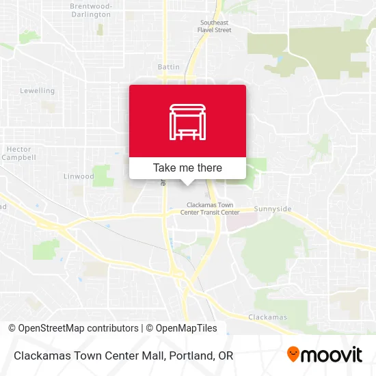 Mapa de Clackamas Town Center Mall