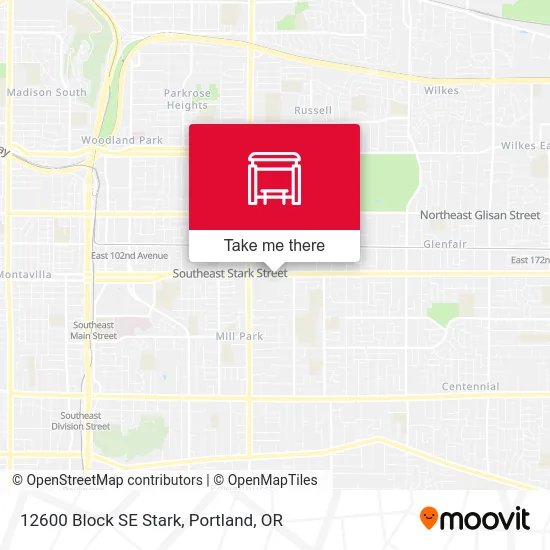 12600 Block SE Stark map