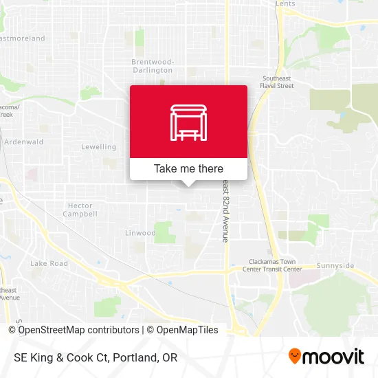 SE King & Cook Ct map