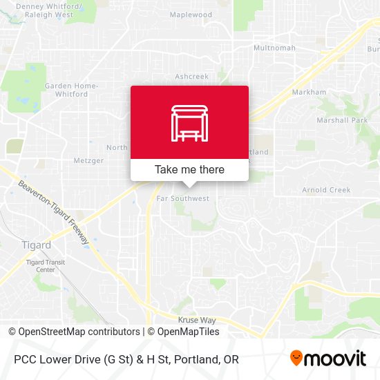PCC Lower Drive (G St) & H St map