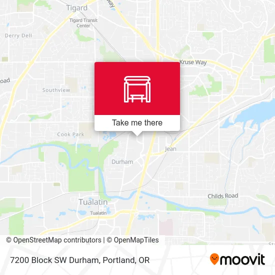 7200 Block SW Durham map