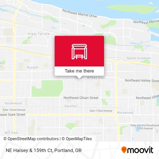 NE Halsey & 159th Ct map