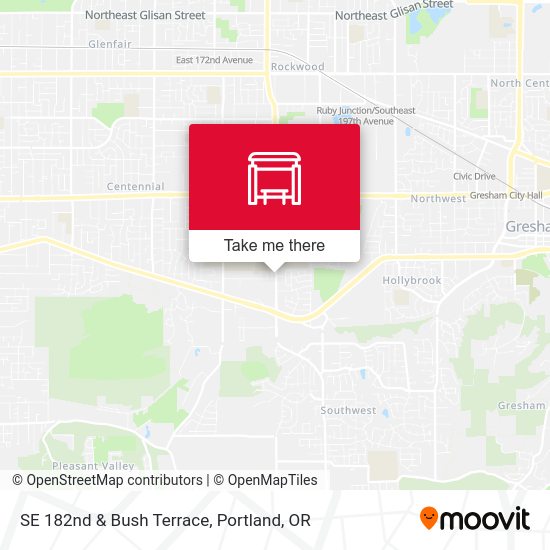 SE 182nd & Bush Terrace map