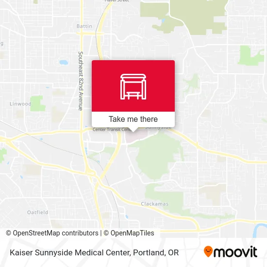 Kaiser Sunnyside Medical Center map