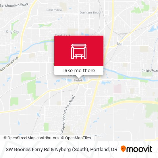 SW Boones Ferry Rd & Nyberg (South) map