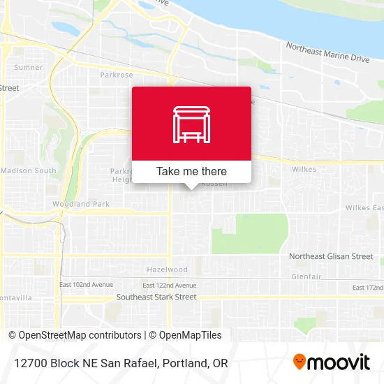 12700 Block NE San Rafael map