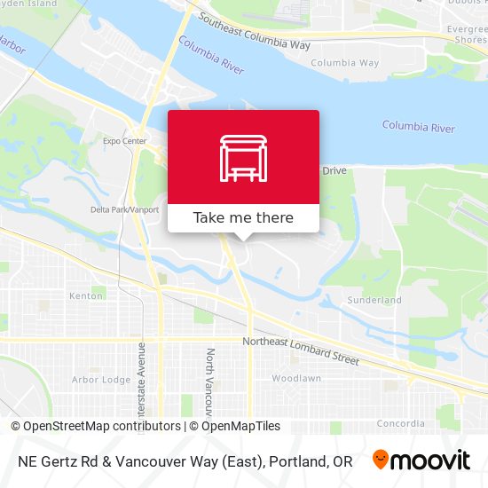 NE Gertz Rd & Vancouver Way (East) map