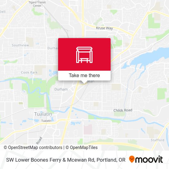 SW Lower Boones Ferry & Mcewan Rd map