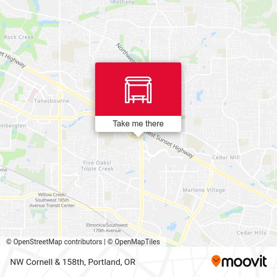 Mapa de NW Cornell & 158th