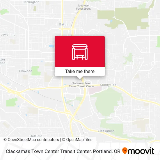 Clackamas Town Center Transit Center map