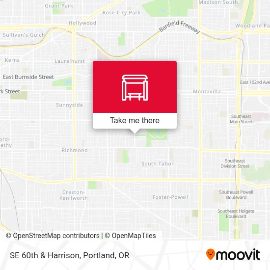 SE 60th & Harrison map