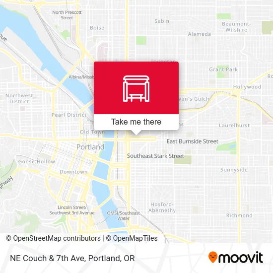 Mapa de NE Couch & 7th Ave