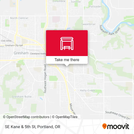 SE Kane & 5th St map