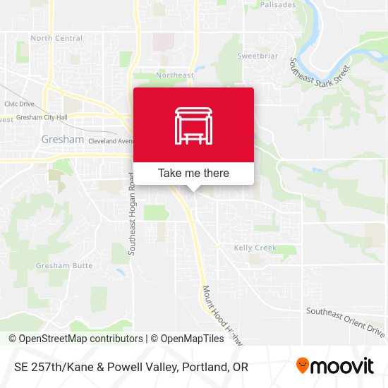 SE 257th / Kane & Powell Valley (South) map