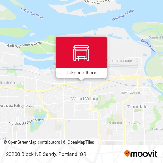 23200 Block NE Sandy map