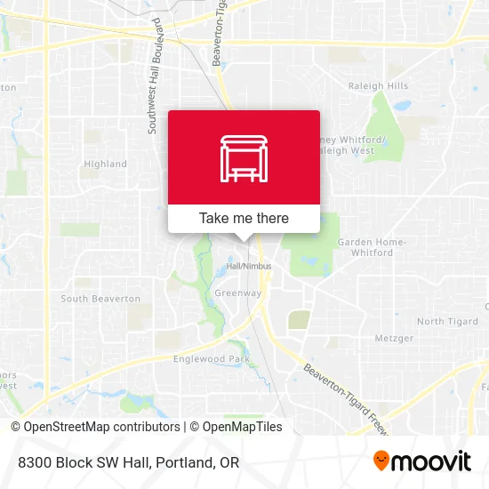 Mapa de 8300 Block SW Hall